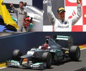 Puzzle Michael Schumacher - Mercedes - GP της Ευρώπης 2012 (κατετάγη 3η)
